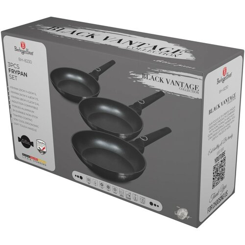 BerlingerHaus Súprava panvíc s titánovým povrchom Black Vantage, 3 ks