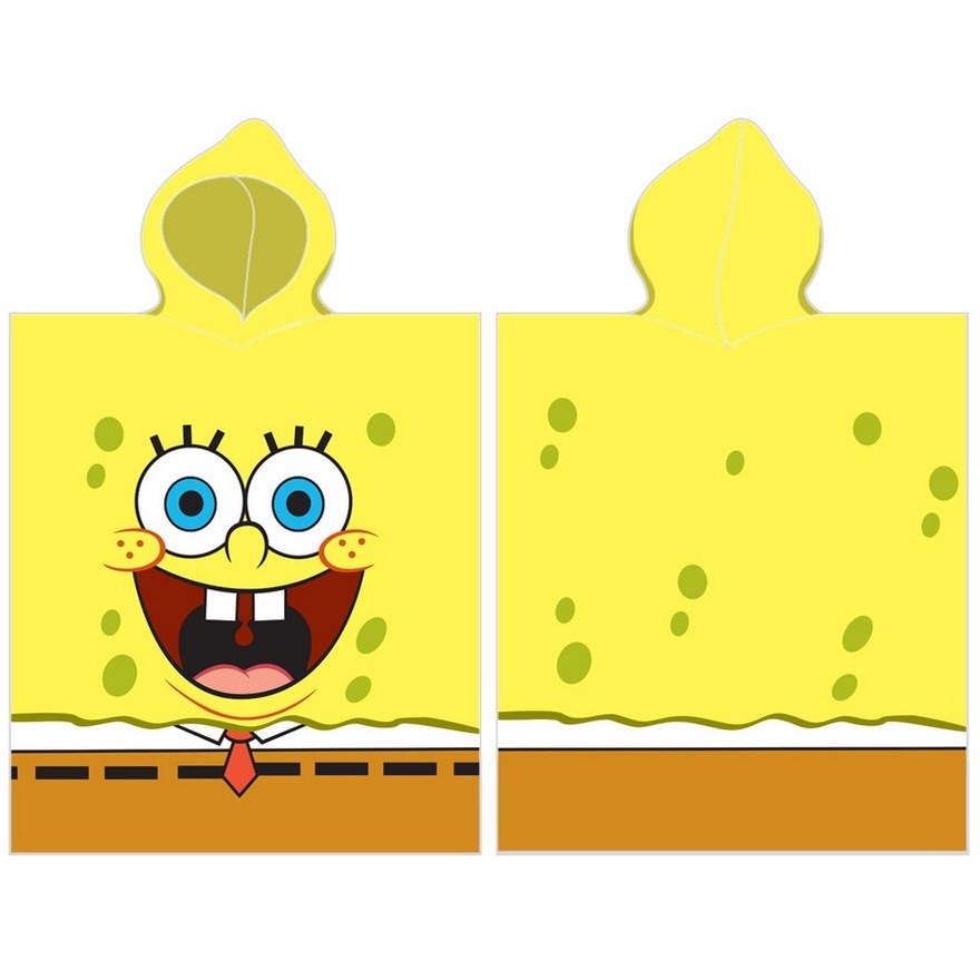 TipTrade Detské pončo Sponge Bob, 50 x 100 cm