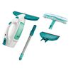 Leifheit vysavač na okna Window Cleaner s mopem a 43 cm tyčí + sací hubice 17 cm - černá 51016