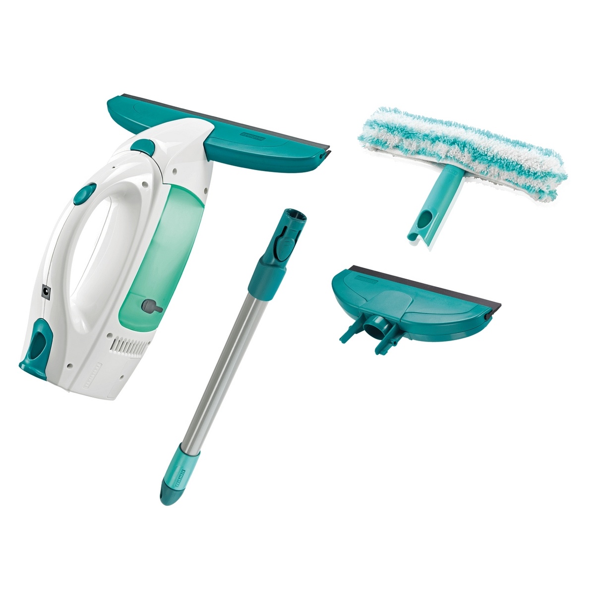 Leifheit odkurzacz do okien Window Cleaner s mopem, drążkiem 43 cm, nasadką ssącą 17 cm czarny 51016