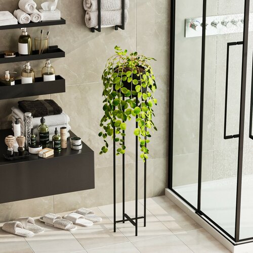 Blumenständer aus Metall GED-024 SLIM, Schwarz