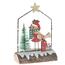 Decorație din lemn cu lumină LED Păsărică cucadouri, 15 x 13,5 cm