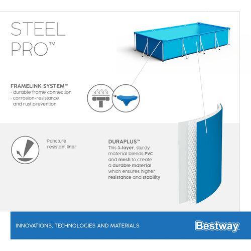 Bestway Nadzemní bazén Steel Pro, 401 x 211 x 81 cm
