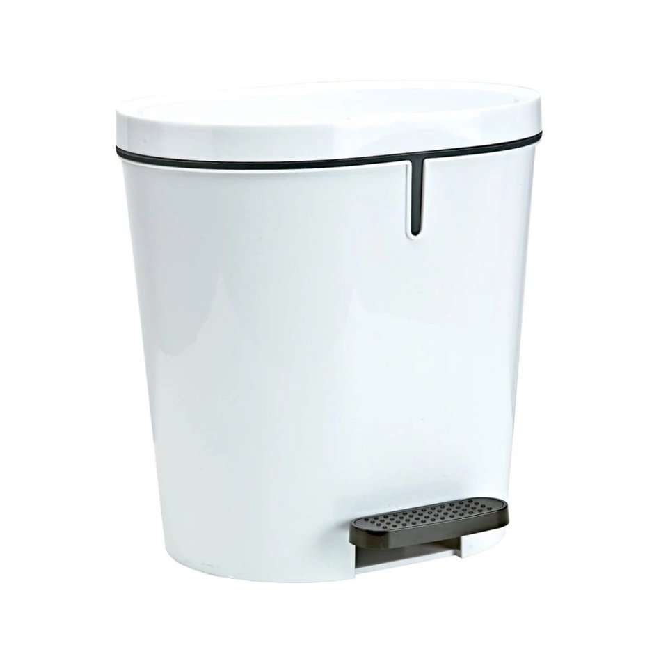Denox pedálos kuka 8 L, ovális, fehér, 8 l