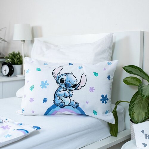Jerry Fabrics Lilo és Stitch "Rainbow" gyerek ágyneműhuzat kiságyba, 100x135, 40x60 cm