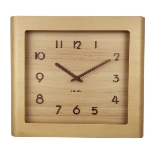 Karlsson 5959WD дизайнерський настінний годинник  29 x 33 см, коричневий