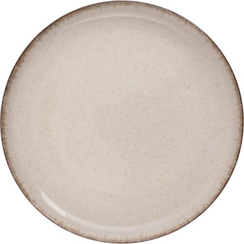 Sada 6 porcelánových dezertních talířů Nordic Glaze 19 cm, béžová