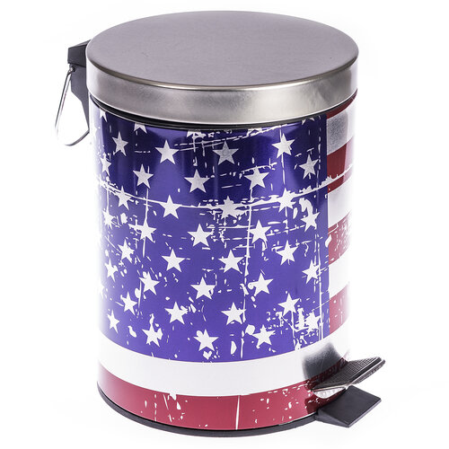 Odpadkový koš s vlajkou USA
