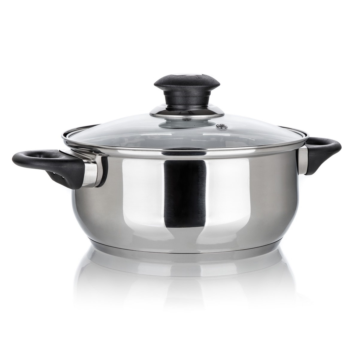 Super Value rozsdamentes acél edény fedővel, 22 cm, 3,8 l, 22 cm átmérőjű