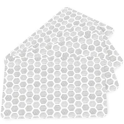 Prostírání Pure Honeycombs, 28 x 43 cm, sada 4 ks