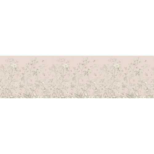 Samolepicí bordura Old graphic florals, 500 x 13,8 cm