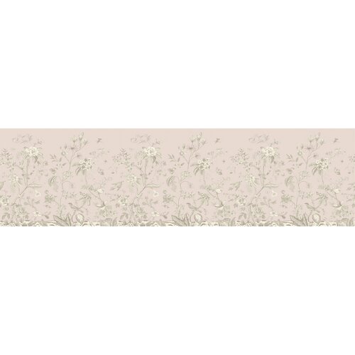 Samolepilna bordura Old graphic florals, 500 x13,8 cm