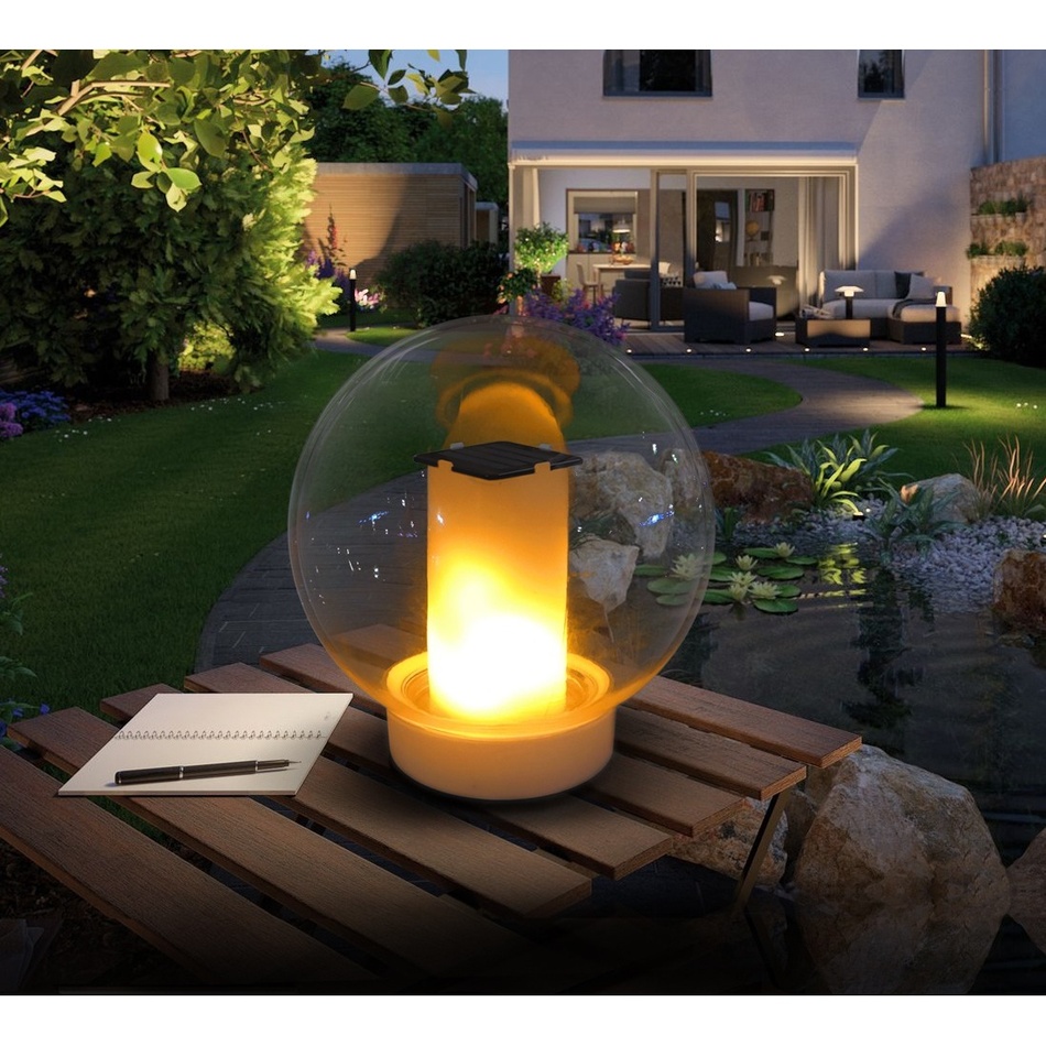 Cattara Solární voděodolné LED osvětlení Flame, 18 cm