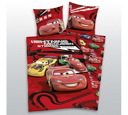 Dziecięca pościel bawełniana Cars BłyskawicaMcQueen, 140 x 200 cm, 70 x 90 cm