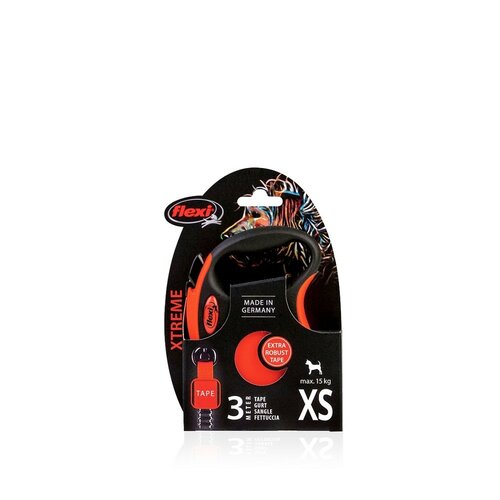 Flexi Rollleine Xtreme XS, 3 m, 15 kg, orange