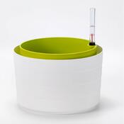 Plastia Samozavlažovací závesný kvetináč Berberis biela + zelená, pr. 26 cm