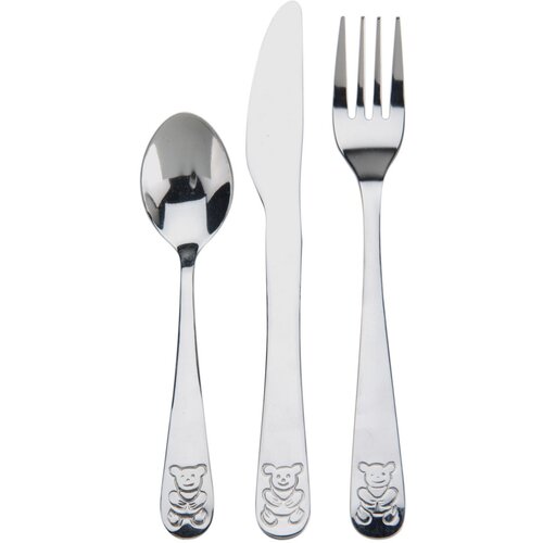 Otroški jedilni pribor Živali, modri, 3 kos