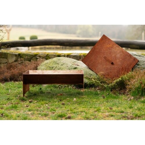 Veko na záhradné ohnisko 70 x 50 x 1 cm, corten CORGARDEN 1021
