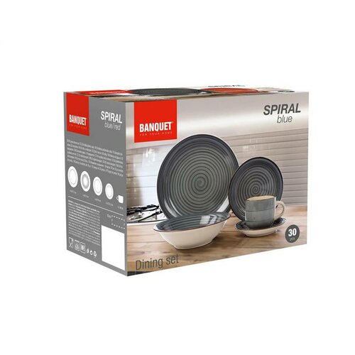 Banquet 30-teiliges Esstischset Spiral Blue
