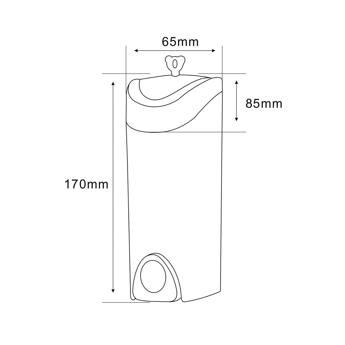 AQUALINE 1319-70 Fali folyékony szappanadagoló300 ml, fehér termék 2. képe