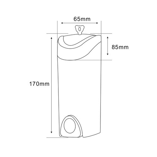 AQUALINE 1319-70 Dozirnik za tekoče milo, stenski300 ml, bel