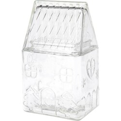 Weihnachtliche Glasdose Häuschen 13 × 10 × 22 cm
