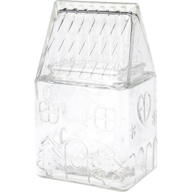 Üveg karácsonyi doboz Domeček 13 × 10 × 22 cm