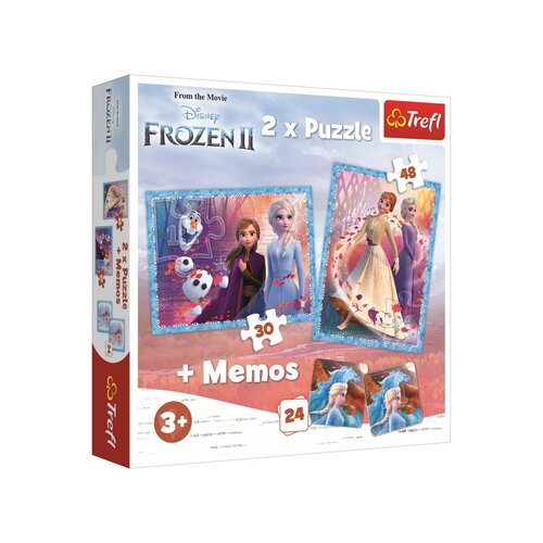 Trefl Puzzle Ľadové kráľovstvo 2, 30 + 48 dielikov + pexeso