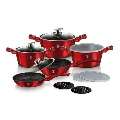 13-dielna súprava riadu Berlinger Haus Burgundy Metallic Line