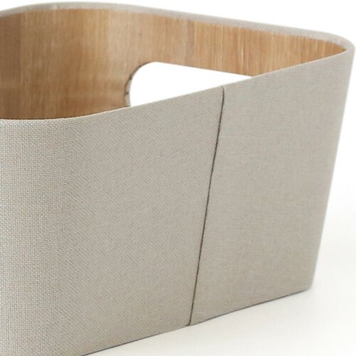 Set de 2 coșuri de depozitare Kitchisimo 26 × 18 ×11 cm, crem