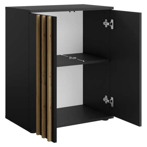 Skrinka TOLIS 2D, čierna