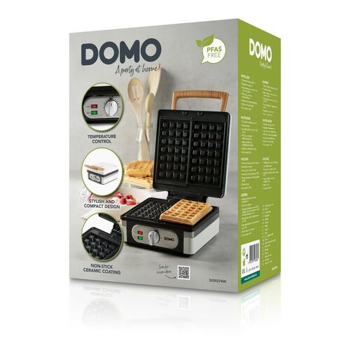 DOMO DO9274W vaflovač s termostatom, matná biela