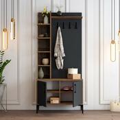 Vešiak s botníkom a policami Viyana Walnut and Anthracite