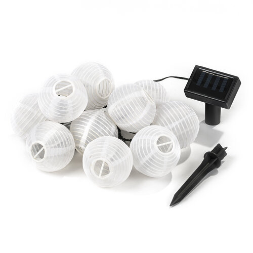 Solární světlo Lampions bílá, 10 ks