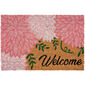 Kokosová rohožka Welcome s květinami 3, 40 x 60 cm
