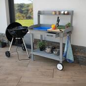 Gartenarbeitstisch Bardy, grau, 94 x 49 x 120 cm