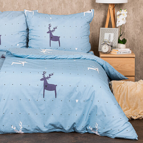 4Home Bombažna posteljnina Deer in Love, 220 x 200 cm, 2 kos 70 x 90 cm
