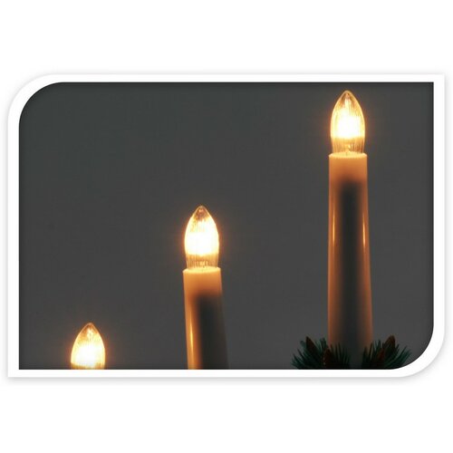 Різдвяний підсвічник Candle Bridge червоний, 7 світлодіодів