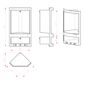 GEDY 8079 Junior zweistöckiges Eckregal, 18,9 x38,5 x 13,9 cm, Thermoplast, weiß