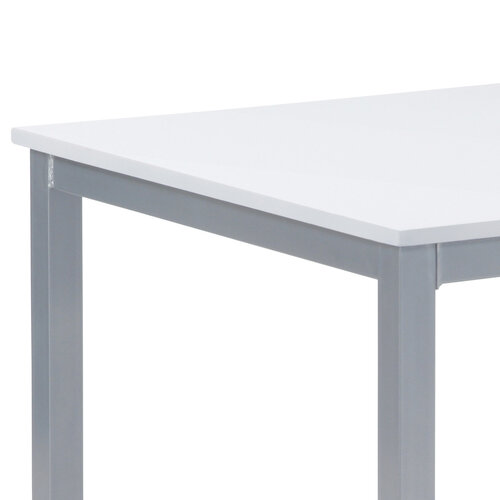 Minimalistischer Esstisch, grau-weiß, 110 x 70 x 75 cm