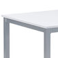 Minimalistický jedálenský stôl, sivo-biela, 110 x 70 x 75 cm