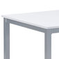 Minimalistischer Esstisch, grau-weiß, 110 x 70 x 75 cm