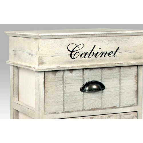 Drewniana komoda z 4 szufladami Cabinet, szary