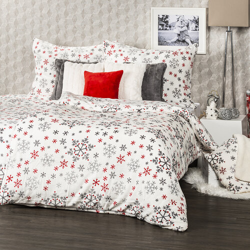 Lenjerie micro-flanelă 4Home Snowflakes, 160 x 200 cm, 70 x 80 cm