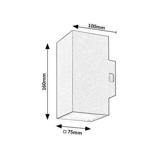 Rabalux 77157 zewnętrzna lampa ścienna LED Urfa,18 W, IP65, czarna
