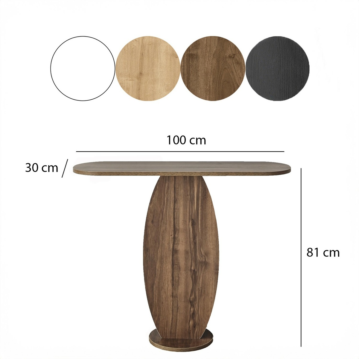 Odkladací stolík Ellittica Walnut