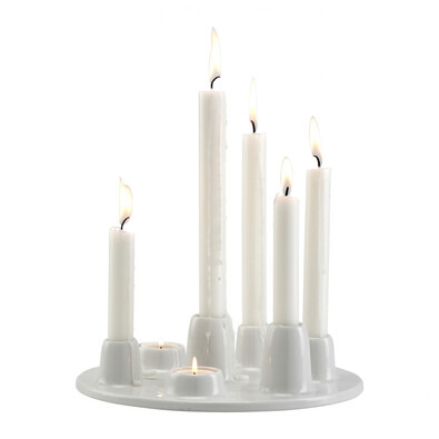 Świecznik Moon, biały