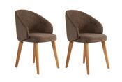 Set de scaune de sufragerie Bentley Brown and DarkOak, 2 buc.