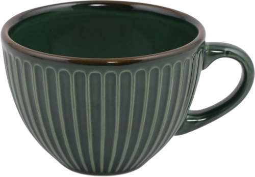 Linea kerámia csésze alátéttel 6 db-os szett 210 ml, zöld