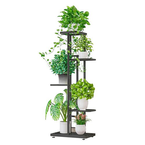 Stojalo za cvetje Bamir 1, temno siva, 43 x 22 x98 cm